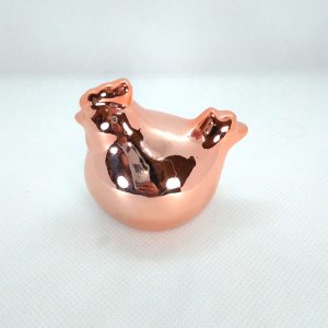 Galinha Decorativa Cerâmica Rosê