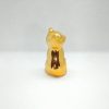 Gato Decorativo Cerâmica Dourado