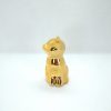 Gato Decorativo Cerâmica Dourado