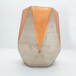 Vaso Cimento Mart – Cinza e Laranja