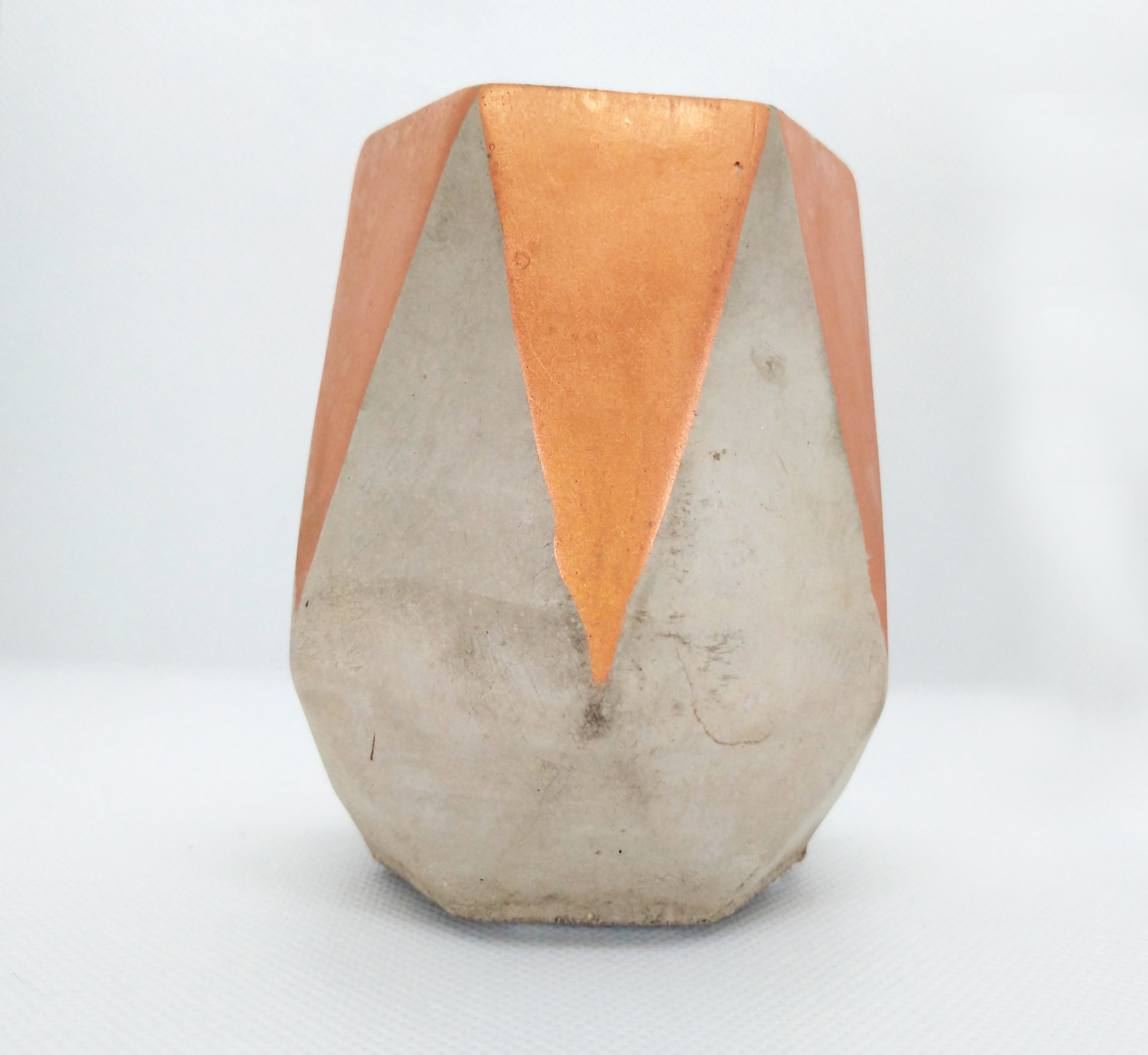 Vaso Cimento Mart – Cinza e Laranja